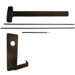 KIT - CVR Concealed Vertical Rod Exit Device, Escutcheon x Dane Lever Nightlatch Trim 510L-NL, 36in x 96in, Hex Dogging, RHR Right Hand Reverse/Reversible, Grade 1, 710/313AN Dark Bronze Anodized