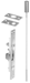 Manual Flush Bolt with 12in Extension Rod, for Metal Doors, Fire Rated 3 Hours, Face Plate Size 1in x 6-3/4in, 626/US26D Satin Chrome