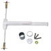 KIT - CVR (Concealed Vertical Rod) Grooved Exit Device, 110MD-NL-OP Nightlatch Trim (Requires Rim Cylinder), 36in x Adjustable (Heights Up to 120in), Grade 1, 626/US26D Satin Chrome
