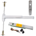 KIT - Alarmed (Requires 1-1/4in Mortise Cylinder), CVR (Concealed Vertical Rod) Grooved Exit Device, 990TP Thumb Piece Trim (Requires Rim Cylinder), 36in x Adjustable (Heights Up to 120in), Grade 1, 626/US26D Satin Chrome
