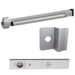 KIT - Alarmed Rim Exit Device, 210NL Nightlatch Pull Trim, 48in, Grade 1, 689/SP28 Powder-Coated Aluminum