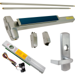 KIT - Alarmed (Requires 1-1/4in Mortise Cylinder), , Fire Rated (No Dogging), SVR (Surface Vertical Rod) Grooved Exit Device, 996L-06 Lever Trim, LHR Left Hand Reverse/Reversible Handing (Snap Ring Tool Required), 48in x 84in, Grade 1, 626/US26D Satin Chrome