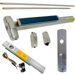 KIT - Alarmed (Requires 1-1/4in Mortise Cylinder), , Fire Rated (No Dogging), SVR (Surface Vertical Rod) Grooved Exit Device, 990NL Nightlatch Trim, 48in x 84in, Grade 1, 626/US26D Satin Chrome