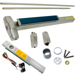 KIT - Alarmed (Requires 1-1/4in Mortise Cylinder), , Fire Rated (No Dogging), SVR (Surface Vertical Rod) Grooved Exit Device, 110MD NL-OP Nightlatch Cylinder Assembly Trim, Optional Pull, 48in x 84in, Grade 1, 626/US26D Satin Chrome