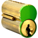 SFIC 7-Pin Green Construction Core, No Keys
