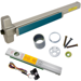KIT - Alarmed Rim Exit Device, 110MD NL-OP Nightlatch Cylinder Assembly Trim, Optional Pull, 48in, Grade 1, 628/US28 Anodized Aluminum