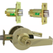 KIT- Storeroom Clutched Sierra Lever, Schlage C Keyway, 2-3/8in Backset, Grade 2, 605/US3 Bright Brass
