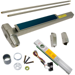 KIT - Alarmed SVR Surface Vertical Rod Smooth Exit Device, 110MD NL-OP Nightlatch Cylinder Assembly Trim, Optional Pull, 36in x 84in, Grade 1, 626/US26D Satin Chrome
