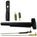 KIT - CVR (Concealed Vertical Rod) Grooved Exit Device, 990TP Thumb Piece Trim (Requires Rim Cylinder), 36in x Adjustable (Heights Up to 120in), Grade 1, 711/US19 Black