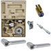 KIT - Grade 2, Office Latitude Lever, Key in Lever, S145 Keyway (0-Bitted Brushed Chrome Cylinder 626), 2-3/4in Backset, ANSI Strike, 626/US26D Satin Chrome
