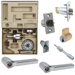 KIT - Grade 2, Office Latitude Lever, Key in Lever, E Keyway (0-Bitted Brushed Chrome Cylinder 626), 2-3/8in Backset, ANSI Strike, 626/US26D Satin Chrome