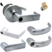 KIT - Grade 1 Electric Lock/Unlock (EL/EU) Storeroom Vandlgard, Cylindrical Lock, Sparta Lever, 12/24VDC, Key in Lever, 6-Pin S123 Keyway (0-Bitted Satin Chrome Cylinder 626), 2-3/4in Backset, UL, ANSI Strike, 626/US26D Satin Chrome