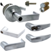 KIT - Grade 1 Electric Lock/Unlock (EL/EU) Storeroom Vandlgard, Cylindrical Lock, Athens Lever, FSIC (Schlage Full Sized IC), C Keyway (1-Bitted Brushed Chrome Core 626), 2-3/4in Backset, UL, ANSI Strike, 626/US26D Satin Chrome