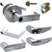 KIT - Grade 1 Electric Lock/Unlock (EL/EU) Storeroom Vandlgard, Cylindrical Lock, Athens Lever, FSIC (Schlage Full Sized IC), C145 Keyway (1-Bitted Brushed Chrome Core 626), 2-3/4in Backset, UL, ANSI Strike, 626/US26D Satin Chrome