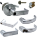 KIT - Grade 1 Electric Lock/Unlock (EL/EU) Storeroom Vandlgard, Cylindrical Lock, Sparta Lever, FSIC (Schlage Full Sized IC), C Keyway (1-Bitted Brushed Chrome Core 626), 2-3/4in Backset, UL, ANSI Strike, 626/US26D Satin Chrome
