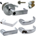 KIT - Grade 1 Electric Lock/Unlock (EL/EU) Storeroom Vandlgard, Cylindrical Lock, Sparta Lever, FSIC (Schlage Full Sized IC), S123 Keyway (1-Bitted Brushed Chrome Core 626), 2-3/4in Backset, UL, ANSI Strike, 626/US26D Satin Chrome