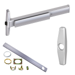 KIT - 75 Series Narrow Stile Rim Exit Device, CD (Cylinder Dogging Requires 1-1/4in Mortise Cylinder), 388 Night Latch Cylinder Assembly Trim, (Requires Rim Cylinder), 36in, Grade 1, 626/US26D Satin Chrome