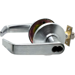 Hotel Guest Room Lever, SFIC Prep, Less Core, Angled Return Lever with D Rose (3-1/2in Diameter), ASA Strike (4-7/8in x 1-1/4in), Grade 1, 626/US26D Satin Chrome