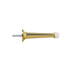 Wall Door Stop 3-3/4in Solid Brass with Bumper Tip, US3 Bright Brass