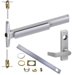 KIT - 75 Series Narrow Stile CVR (Concealed Vertical Rod) Exit Device, CD (Cylinder Dogging, Requires 1-1/4in Mortise Cylinder), 360L-06 Lever Trim (Requires 1-1/4in Mortise Cylinder), LHR Left Hand Reverse/Reversible Handing (Snap Ring Tool Required), 36in x Up to 96in, Grade 1, 626/US26D Satin Chrome