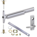 KIT - 75 Series Narrow Stile CVR (Concealed Vertical Rod) Exit Device, CD (Cylinder Dogging, Requires 1-1/4in Mortise Cylinder), 360L-17 Lever Trim (Requires 1-1/4in Mortise Cylinder), LHR Left Hand Reverse/Reversible Handing (Snap Ring Tool Required), 36in x Up to 96in, Grade 1, 626/US26D Satin Chrome