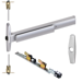 KIT - 75 Series Narrow Stile QEL (Quiet Electric Latch Retraction), CVR (Concealed Vertical Rod) Exit Device, 388 Night Latch Cylinder Assembly, (Requires Rim Cylinder), 36in x Up to 96in, No Dogging, Grade 1, 626/US26D Satin Chrome