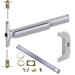 KIT - 75 Series Narrow Stile CVR (Concealed Vertical Rod) Exit Device, CD (Cylinder Dogging, Requires 1-1/4in Mortise Cylinder), 386NL Night Latch Trim, (Requires Rim Cylinder), LHR Left Hand Reverse, 36in x Up to 96in, Grade 1, 626/US26D Satin Chrome