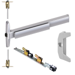 KIT - 75 Series Narrow Stile Fire-Rated, QEL (Quiet Electric Latch Retraction), CVR (Concealed Vertical Rod) Exit Device, 386NL Night Latch Trim, (Requires Rim Cylinder), RHR Right Hand Reverse, 36in x Up to 96in, No Dogging, Grade 1, 626/US26D Satin Chrome