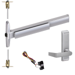 KIT - 75 Series Narrow Stile Fire-Rated, CVR (Concealed Vertical Rod) Exit Device, RX (Request to Exit Switch), 360L-BE-06 Passage Lever Trim, LHR Left Hand Reverse/Reversible Handing (Snap Ring Tool Required), 36in x Up to 96in, No Dogging, Grade 1, 626/US26D Satin Chrome