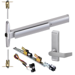 KIT - 75 Series Narrow Stile QEL (Quiet Electric Latch Retraction), CVR (Concealed Vertical Rod) Exit Device, RX (Request to Exit Switch), 360L-DT-06 Dummy Lever Trim, RHR Right Hand Reverse, 48in x Up to 96in, No Dogging, Grade 1, 626/US26D Satin Chrome