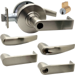 KIT - Grade 1 Classroom, Cylindrical Lock, Athens Lever, Key in Lever, Schlage 6-Pin E Keyway (0-Bitted Brushed Chrome Cylinder 626), 2-3/4in Backset, UL, ANSI Strike, 619/US15 Satin Nickel