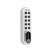 Electronic Cam Cabinet Lock, Vertical Mount, Generation 3, with Key Override, 20 Users, Front Battery Change, 3/8in to 1-1/8in Spindle Length, 628/SG Silver Grey Finish