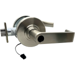 Grade 1 Electric Lock/Unlock (EL/EU) Storeroom, Cylindrical Lock, Rhodes Lever, 12/24VDC, Key in Lever, Less Cylinder, 2-3/4in Backset, UL, ANSI Strike, 619/US15 Satin Nickel