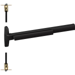 75 Series Fire-Rated CVR (Concealed Vertical Rod) Exit Device, No Dogging, No Trim, 48in x 84in, Grade 1, 711/US19 Flat Black Powder-Coated