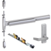 KIT - 75 Series Narrow Stile SVR (Surface Vertical Rod) Exit Device, CD (Cylinder Dogging, Requires 1-1/4in Mortise Cylinder), 360L-BE-06 Passage Lever Trim, LHR Left Hand Reverse/Reversible Handing (Snap Ring Tool Required), 36in x 84in, Grade 1, 626/US26D Satin Chrome