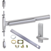 KIT - 75 Series Narrow Stile SVR (Surface Vertical Rod) Exit Device, CD (Cylinder Dogging, Requires 1-1/4in Mortise Cylinder), 360L-BE-17 Passage Lever Trim, RHR Right Hand Reverse/Reversible Handing (Snap Ring Tool Required), 36in x 84in, Grade 1, 626/US26D Satin Chrome