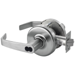 Grade 1 Office/Entrance Newport Cylindrical Lever, Large Format IC 6-Pin Prep Less LFIC with Disposable Plastic Core, 2-3/4in Backset, ANSI Strike SA114, 626C/US26DC Satin Chrome MicroShield Coating