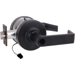 Grade 1 Electric Lock/Unlock (EL/EU) Storeroom, Cylindrical Lock, Rhodes Lever, 12/24VDC, Key in Lever, Less Cylinder, 2-3/4in Backset, UL, ANSI Strike, 622/US19 Matte Black