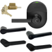 KIT - Mobile Enabled Wireless Cylindrical Lock, 125khz Proximity, 13.56MHz Smart, 2.4GHz Bluetooth Low Energy Reader, Key-in-Lever, Less Cylinder, Broadway Lever, 5000 Users, 2000 Audits, 2-3/4in Backset, ANSI Strike, Grade 1, 622/US19 Matte Black