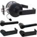 KIT - Grade 1 Electric Lock/Unlock (EL/EU) Storeroom, Cylindrical Lock, Broadway Lever, 12/24VDC, Key in Lever, Less Cylinder, 2-3/4in Backset, UL, ANSI Strike, 622/US19 Matte Black