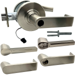 KIT - Grade 1 Electric Lock/Unlock (EL/EU) Storeroom, Cylindrical Lock, Latitude Lever, 12/24VDC, SFIC (Small Format IC), Less Core, 2-3/4in Backset, UL, ANSI Strike, 619/US15 Satin Nickel