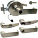 KIT - Grade 1 Electric Lock/Unlock (EL/EU) Storeroom, Cylindrical Lock, Athens Lever, 12/24VDC, FSIC (Schlage Full Sized IC), Less Core, 2-3/4in Backset, UL, ANSI Strike, 619/US15 Satin Nickel