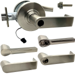 KIT - Grade 1 Electric Lock/Unlock (EL/EU) Storeroom, Cylindrical Lock, Latitude Lever, 12/24VDC, FSIC (Schlage Full Sized IC), Less Core, 2-3/4in Backset, UL, ANSI Strike, 619/US15 Satin Nickel
