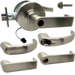 KIT - Grade 1 Electric Lock/Unlock (EL/EU) Storeroom, Cylindrical Lock, Sparta Lever, 12/24VDC, FSIC (Schlage Full Sized IC), Less Core, 2-3/4in Backset, UL, ANSI Strike, 619/US15 Satin Nickel