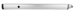 Narrow Stile Rim Exit, 36in Device Non-Handed, Prepped for Exterior Key Cylinder, No Cylinder, Satin Aluminum Clear Anodized