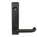 Lever Trim for 3790 Rim Latching Device, LHRB with Key Cylinder (for Right Hand Swing Out), Night Latch (Key Always Required), Black Anodized Aluminum