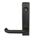 Lever Trim for 3790 Rim Latching Device, RHRB with Key Cylinder (for Left Hand Swing Out), Night Latch (Key Always Required), Black Anodized Aluminum