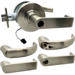 KIT - Grade 1 Electric Lock/Unlock (EL/EU) Storeroom, Cylindrical Lock, Sparta Lever, 12/24VDC, Key in Lever, Less Cylinder, 2-3/4in Backset, UL, ANSI Strike, 619/US15 Satin Nickel
