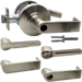 KIT - Grade 1 Classroom, Cylindrical Lock, Latitude Lever, SFIC (Small Format IC), Less Core, 2-3/4in Backset, UL, ANSI Strike, 619/US15 Satin Nickel