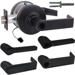 KIT - Grade 1 Electric Lock/Unlock (EL/EU) Storeroom, Cylindrical Lock, Latitude Lever, 12/24VDC, SFIC (Small Format IC), Less Core, 2-3/4in Backset, UL, ANSI Strike, 622/US19 Matte Black